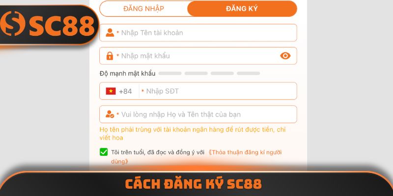 Cách Đăng ký SC88